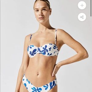 Balconette Bikini Top Abstract Leaves/Matisse